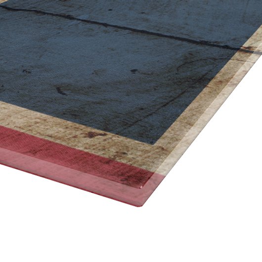 Wyoming State Flag op Old Wood Grain Snijplank (Hoek)