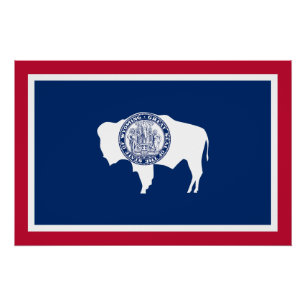 Wyoming State Flag Perfect Poster