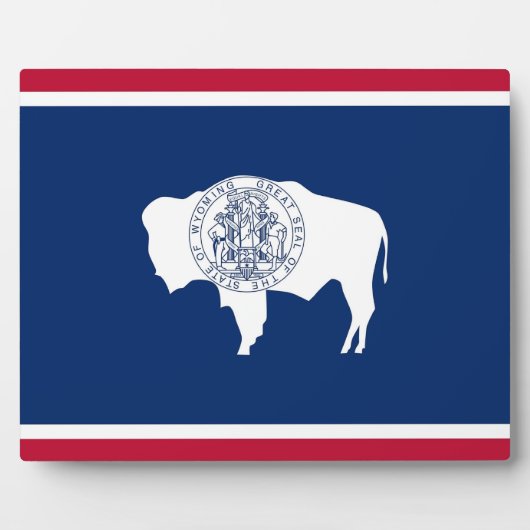 Wyoming State Flag Plaque Fotoplaat (Voorkant)