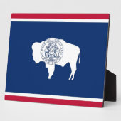 Wyoming State Flag Plaque Fotoplaat (Zijkant)