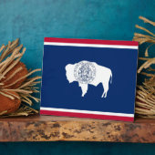 Wyoming State Flag Plaque Fotoplaat (Zijkant)