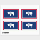 Wyoming State Flag Rechthoekige Sticker (Vel)