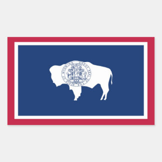 Wyoming State Flag Rechthoekige Sticker