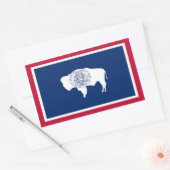 Wyoming State Flag Rechthoekige Sticker (Envelop)
