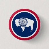 Wyoming State Flag Ronde Button 3,2 Cm (Voorkant)