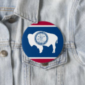 Wyoming State Flag Ronde Button 4,0 Cm (In situ)