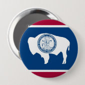 Wyoming State Flag Ronde Button 4,0 Cm (Voorkant /achterkant)