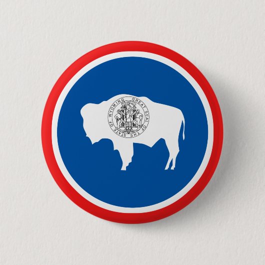 Wyoming State Flag Ronde Button 5,7 Cm (Voorkant)