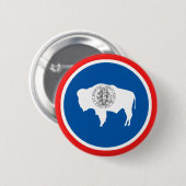 Wyoming State Flag Ronde Button 5,7 Cm (Voorkant /achterkant)