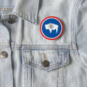 Wyoming State Flag Ronde Button 5,7 Cm (In situ)
