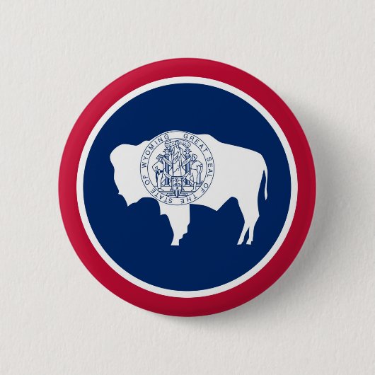 Wyoming State Flag Ronde Button 5,7 Cm (Voorkant)
