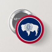 Wyoming State Flag Ronde Button 5,7 Cm (Voorkant /achterkant)