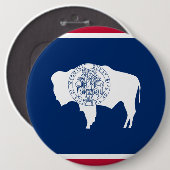Wyoming State Flag Ronde Button 6,0 Cm (Voorkant /achterkant)