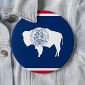 Wyoming State Flag Ronde Button 6,0 Cm (In situ)