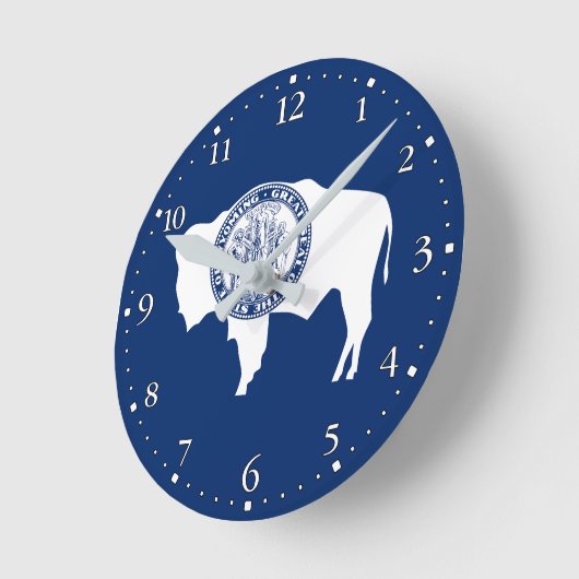 Wyoming State Flag Ronde Klok (Hoek)