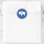 Wyoming State Flag Ronde Sticker (Tas)
