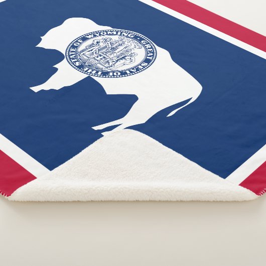 Wyoming State Flag Sherpa Deken (3/4)