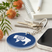 Wyoming State Flag Sleutelhanger (Voorkant Rechts)