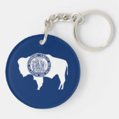 Wyoming State Flag Sleutelhanger (Achterkant)