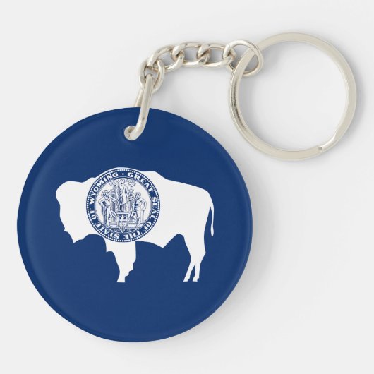 Wyoming State Flag Sleutelhanger (Achterkant)