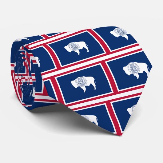 Wyoming State Flag Stropdas (Opgerold)