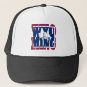 Wyoming state flag text trucker pet (Voorkant)