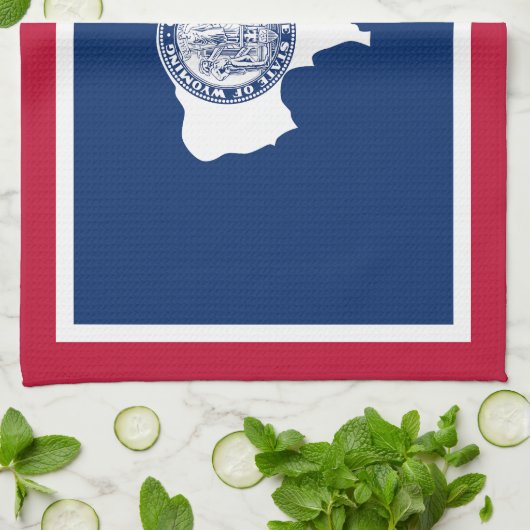 Wyoming State Flag Theedoek (Gevouwen)