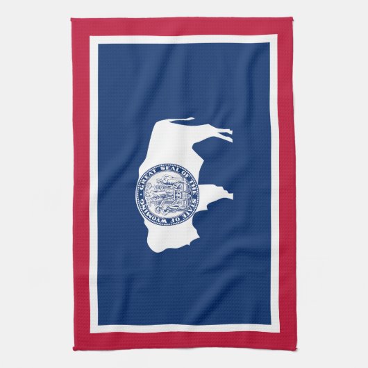 Wyoming State Flag Theedoek (Verticaal)