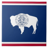 Wyoming State Flag Tile Tegeltje (Voorkant)