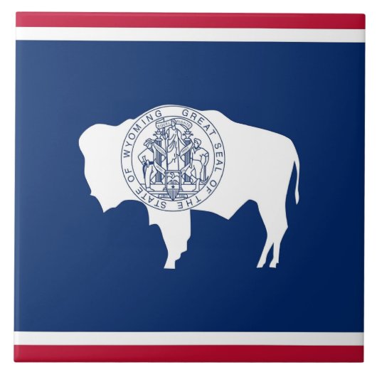 Wyoming State Flag Tile Tegeltje (Voorkant)