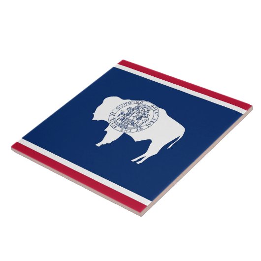 Wyoming State Flag Tile Tegeltje (Zijkant)