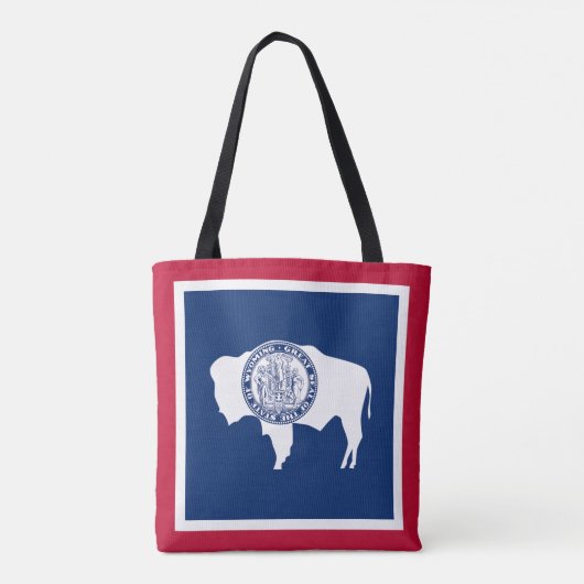 Wyoming State Flag Tote Bag (Achterkant)