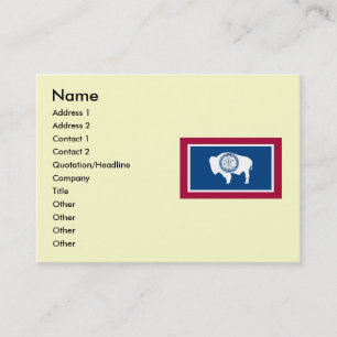 Wyoming State Flag Visitekaartje