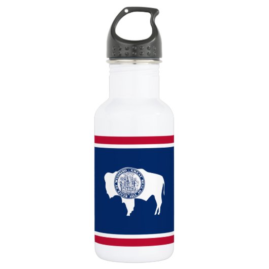 Wyoming State Flag Waterfles (Voorkant)