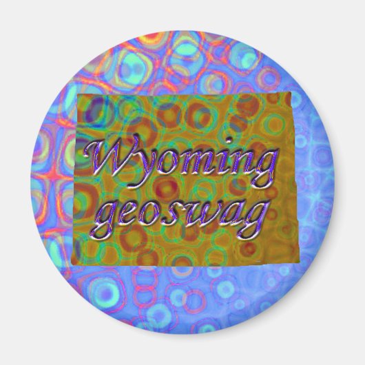 Wyoming State Geocaching levert magneet Geoswag (Voorkant)
