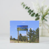 Wyoming State Line Sign Briefkaart (Staand voorkant)
