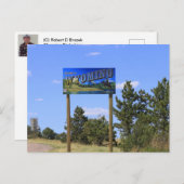 Wyoming State Line Sign Briefkaart (Voorkant / Achterkant)