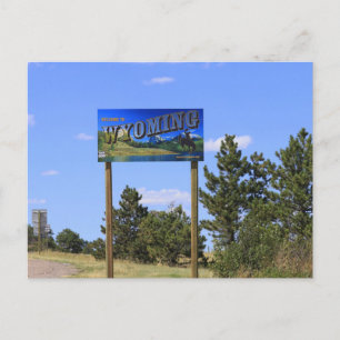 Wyoming State Line Sign Briefkaart