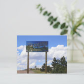 Wyoming State Line Sign Briefkaart (Staand voorkant)