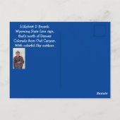 Wyoming State Line Sign Briefkaart (Achterkant)