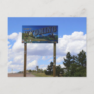 Wyoming State Line Sign Briefkaart