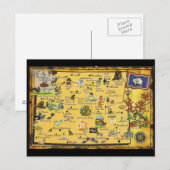 Wyoming State Map Briefkaart (Voorkant / Achterkant)