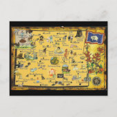 Wyoming State Map Briefkaart (Voorkant)
