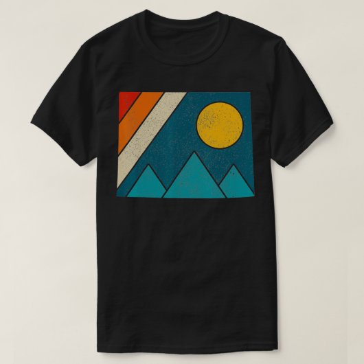Wyoming  State Map Mountains Hiking Natuur T-shirt (Design voorkant)