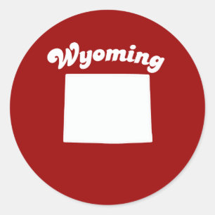 WYOMING STATE MOTTO T-SHIRT T-shirt Ronde Sticker