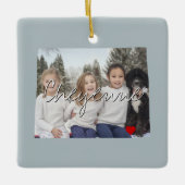 Wyoming State Photo insert and town name Keramisch Ornament (Voorkant)