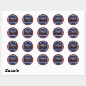 Wyoming State Pride Bizon Embleem Ronde Sticker (Vel)