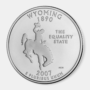 Wyoming State Quarter magnet 2007