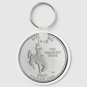 Wyoming State Quarter Sleutelhanger