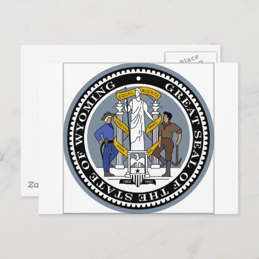 Wyoming State Seal Briefkaart (Voorkant / Achterkant)